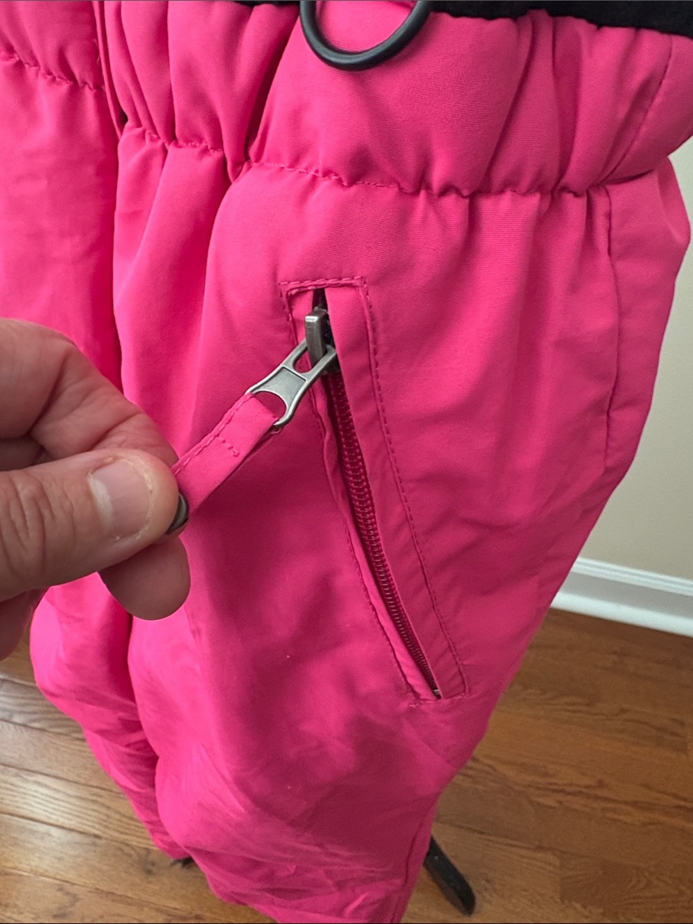 Rugged Bear Black and Hot Pink Girls Snow Bib Pants Kids size 5/6 - Picture 5 of 14